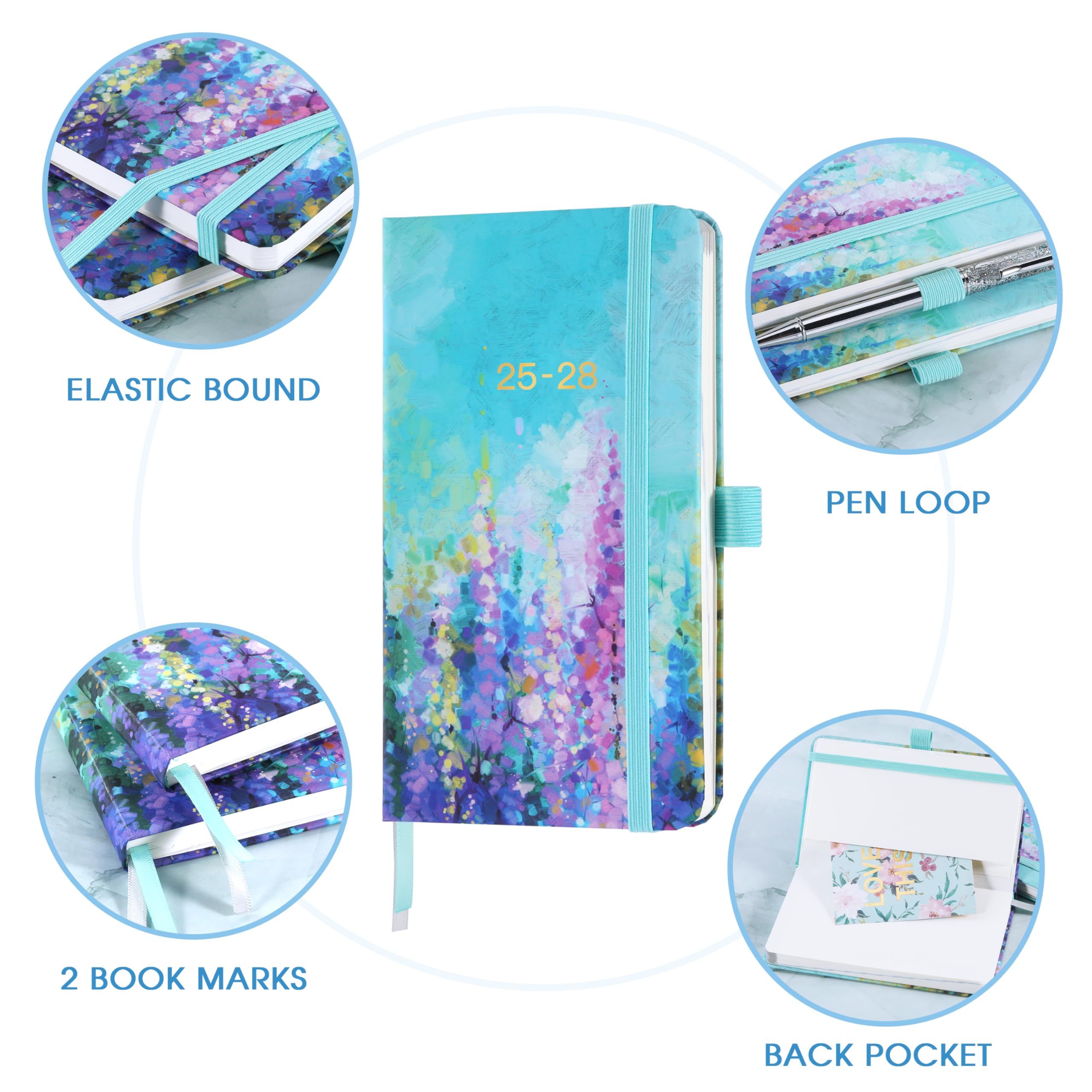 2025-2028 Monthly Pocket Planner (36-Month) - July 2025 to June 2028 with 60 Notes Pages, 6.2