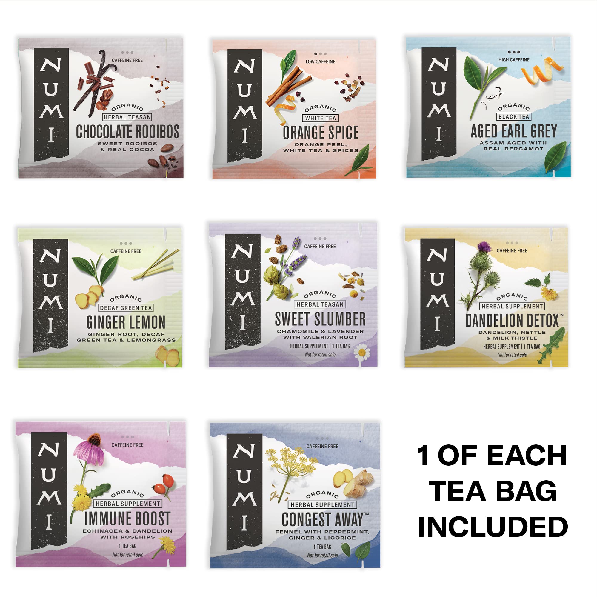 Numi Organic Tea Advent Calendar 2024 - 24 Holiday Tea Bags for Christmas Countdown | Premium Organic Herbal & Black Tea Gift Set | Perfect for Holiday Gifting, Cozy Winter Nights & Festive Celebrations