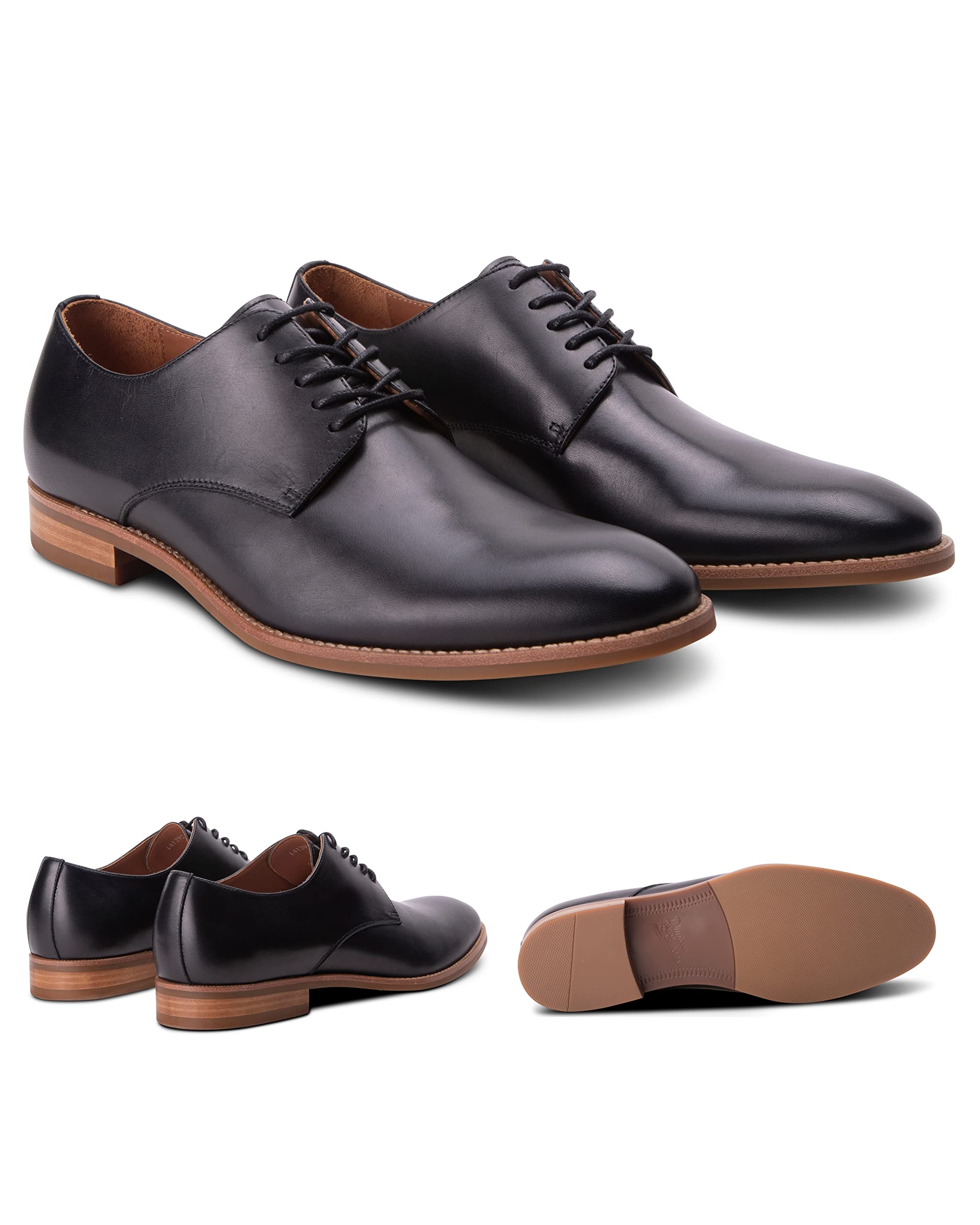 Dunross & Sons Men's Dress Shoes - Oxford & Derby Style Business Shoes in Black & Brown | Formal Office Wear & Special Occasions