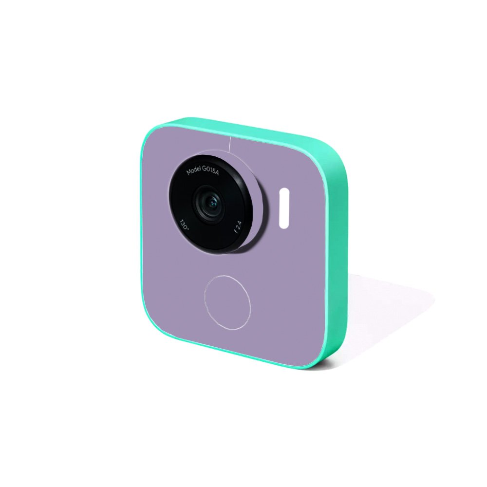 MightySkins Vinyl Decal Wrap Cover for Google Clips Camera - Solid Lavender | Protective & Durable Skin | Easy to Apply & Remove | Made in USA | Perfect for Travel, Home Security & Vlogging
