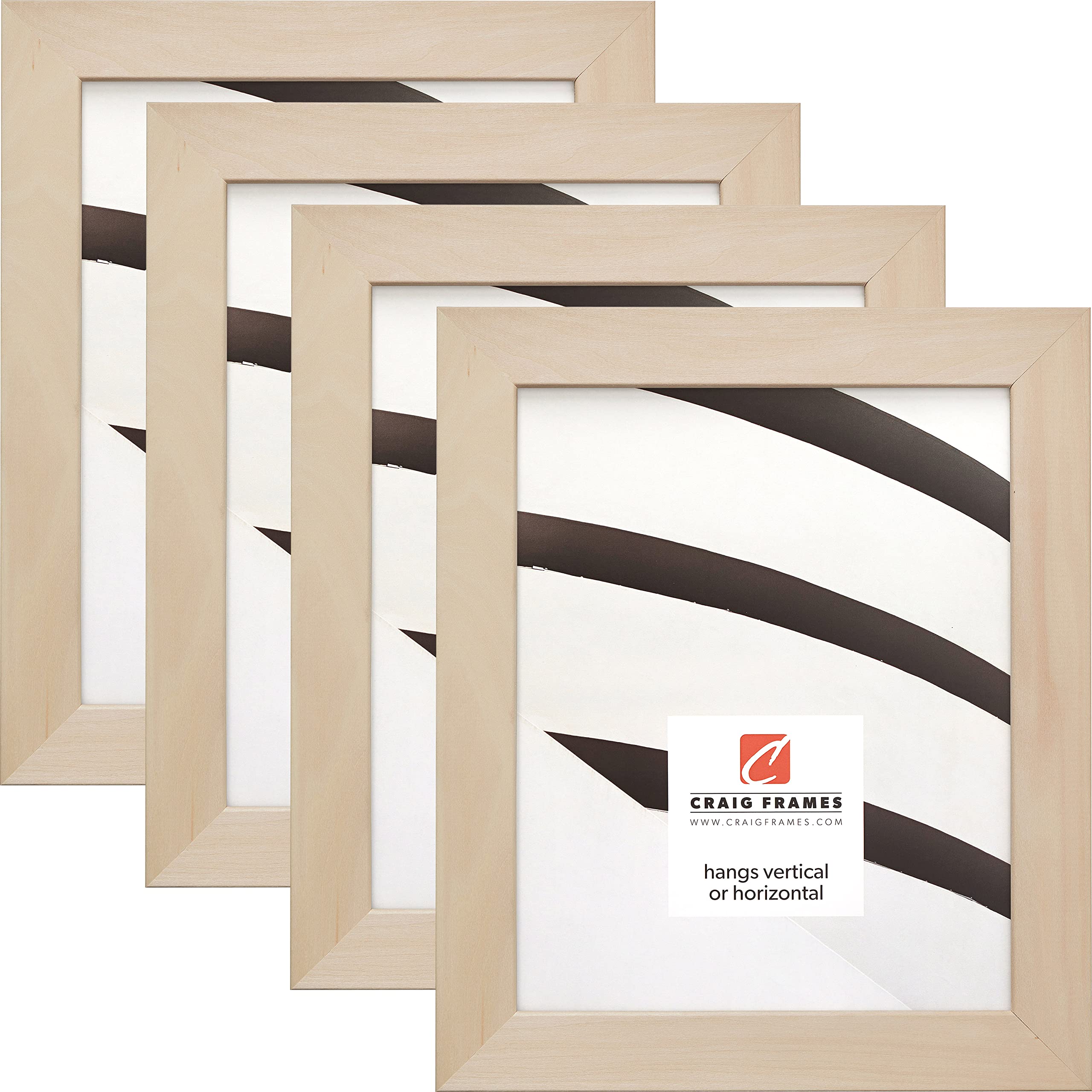 DIY Unfinished Wood Picture Frame Set of 4 - 17x22 Inch Natural Wooden Frames for Artwork, Photos & Wall Decor - Perfect for Home, Office & Gallery Displays