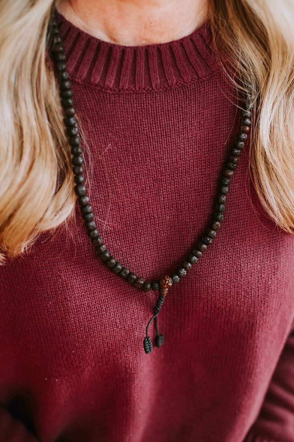 Authentic Aged Dark Rudraksha Beads - Genuine 5 Mukhi Prayer Mala for Meditation & Spiritual Healing | Perfect for Yoga, Chakra Balancing & Buddhist Practices
