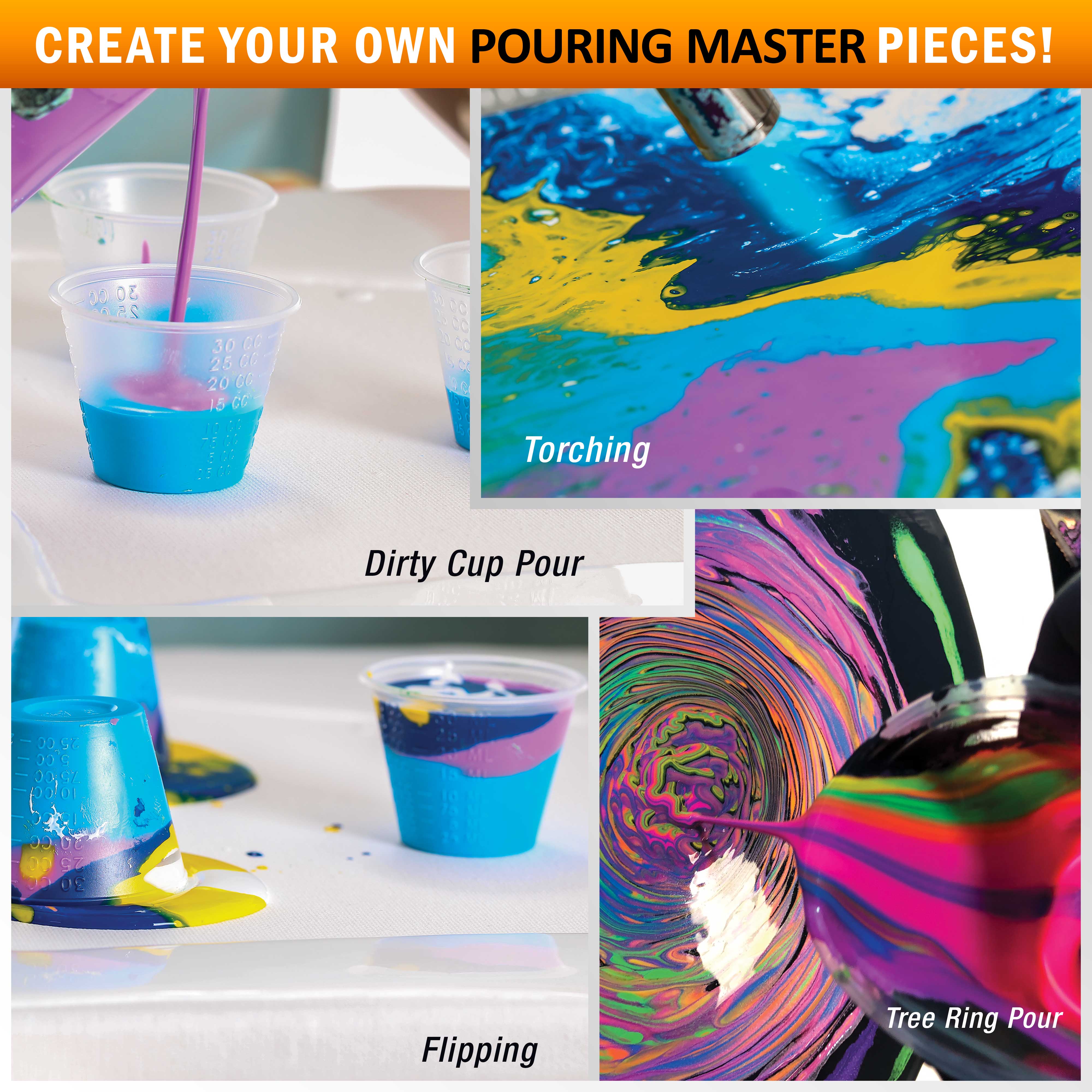 Premium Spice Cake Acrylic Pouring Paint - 8oz Ready-to-Use Water-Based Art Paint for Canvas, Wood, Paper, Crafts, Tile & Rocks | Perfect for Fluid Art, DIY Home Decor & Creative Projects