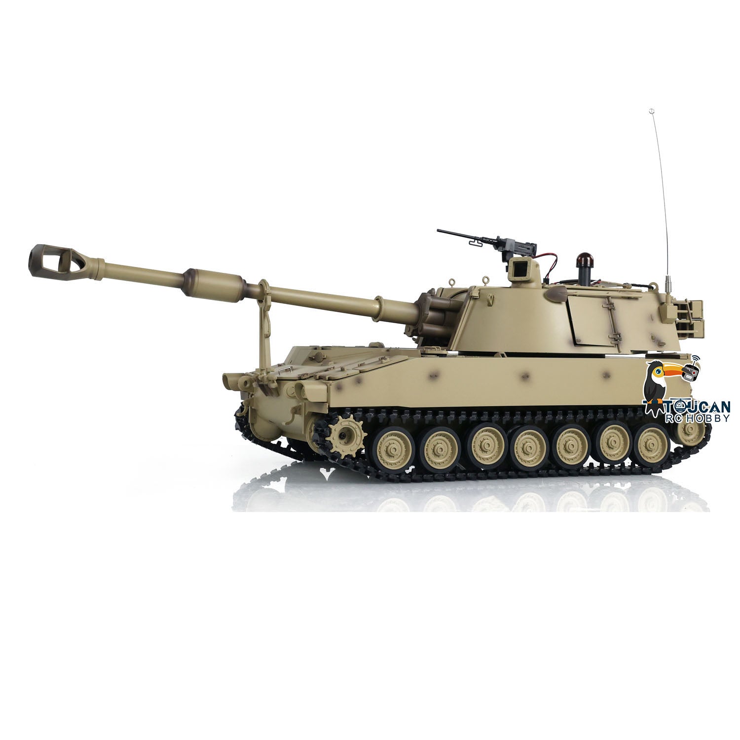 1/16 Tongde RC Tank M109A2 Self-Propelled Howitzer RTR Infrared BB Shooting with Barrel Recoil - Military Vehicle Model Toy for Adults & Collectors - Battle Simulation & Outdoor Play
