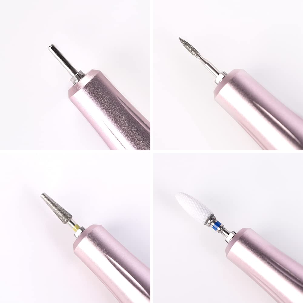 KADS 35000RPM Professional Electric Nail Drill Kit - USB Rechargeable Portable Manicure Machine with LCD Screen, Ceramic Nail Drill Bits & Nail Gel Polisher Pen for Home & Salon Nail Care