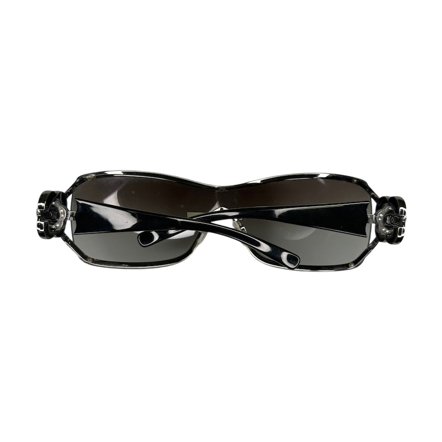 Chanel 4164 B Rhinestone Flower Sunglasses - Luxury Fashion Sunglasses for Women, UV Protection, Stylish Summer Accessories for Beach, Vacation & Outdoor Activities
