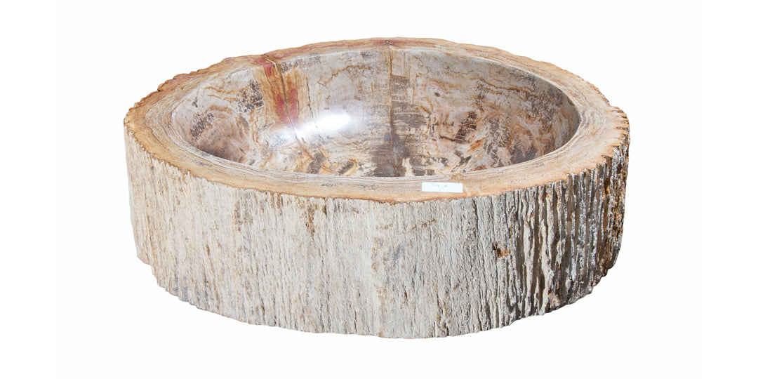 Natural Petrified Wood Sink - 20-25 Inch Bathroom Vanity - Unique Stone Basin for Rustic & Modern Home Decor - Perfect for Bathroom, Kitchen, or Outdoor Living Spaces