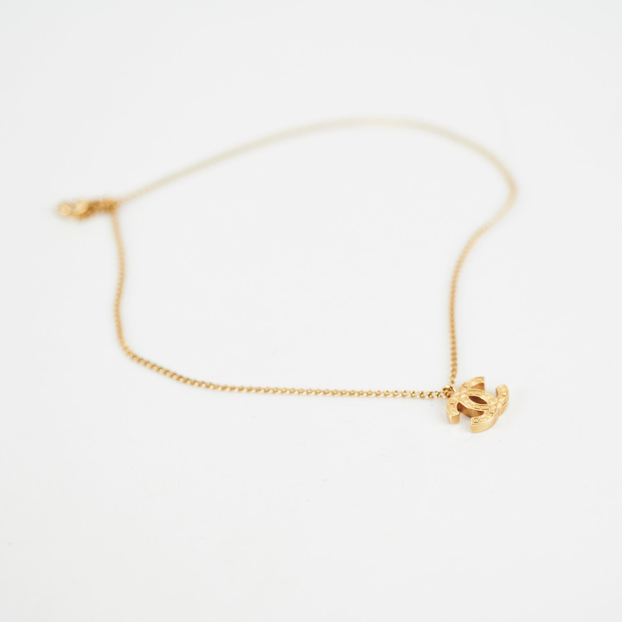 Chanel CC Logo Gold Plated Necklace - Fashion Jewelry for Women, Elegant Pendant Necklace for Party, Wedding & Daily Wear