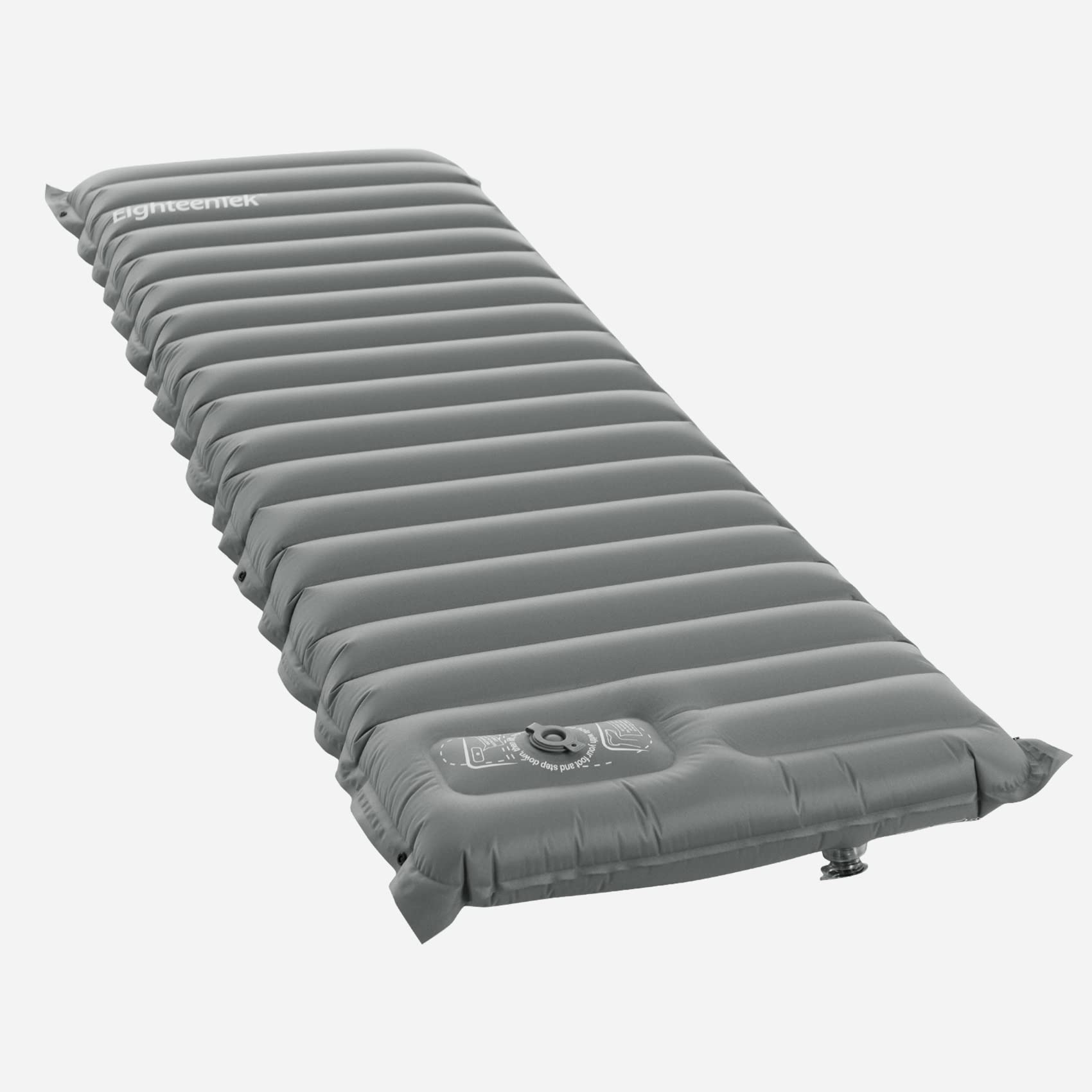 EighteenTek 4 Inch Thick Self-Inflating Camping Sleeping Pad with Built-in Foot Pump - Ultralight & Portable for Backpacking, Hiking, Travel - Perfect for Tents, RVs, and Outdoor Adventures