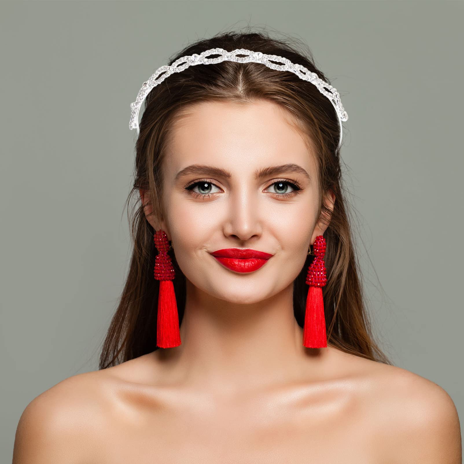 FOMIYES 4pcs Rhinestone Headband for Women - Elegant Wedding & Party Hair Accessories, Metal Headpiece with Crystals for Bridesmaids, Girls, Special Occasions | Perfect for Weddings, Proms, Dances & Formal Events