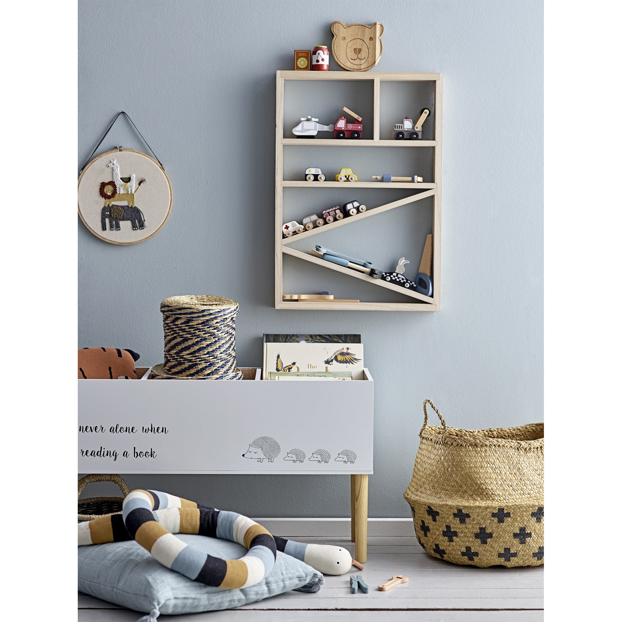 Bloomingville Llama Lion Elephant Wall Art Decor - Modern Animal Themed Home Decor for Living Room, Nursery, Kids Bedroom & Office