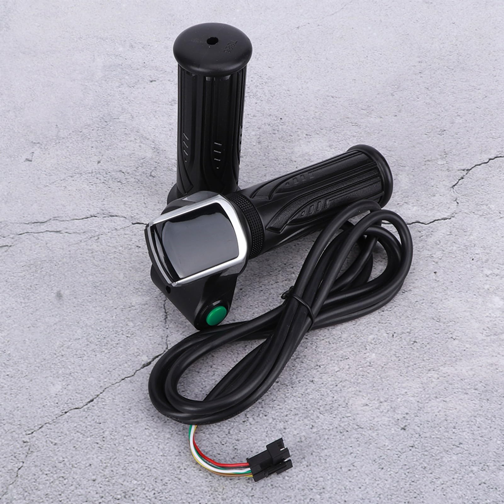Electric Bike Throttle Handle with LCD Power Display & Switch - 5-Star Twist Grip for E-Bikes - Perfect for Commuting, Off-Roading & Urban Riding