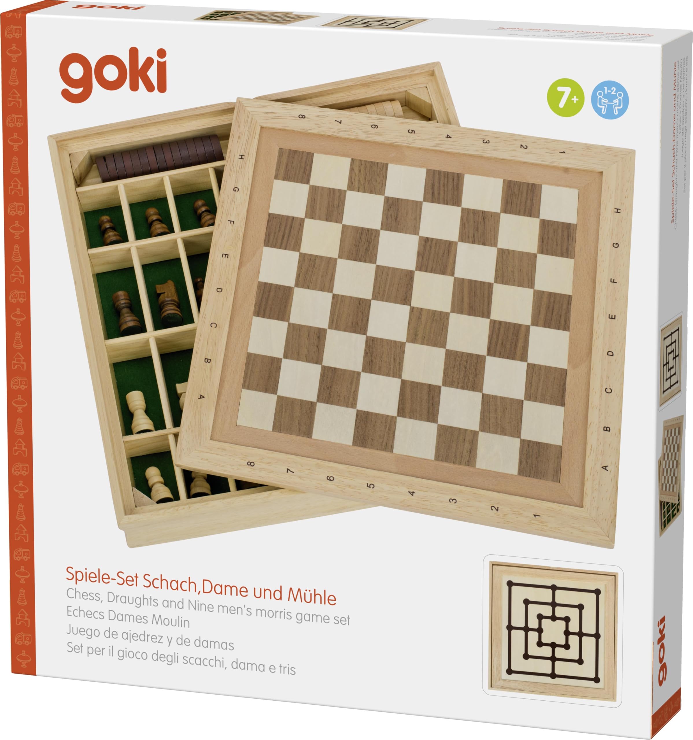 Goki Wooden Compendium - Premium Wooden Puzzle Game for Kids & Adults | Fun Brain Teaser & Educational Toy for Family Game Night, Travel & Classroom Activities