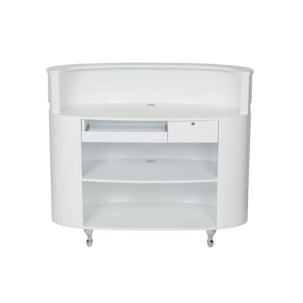 Modern Reception Desk with LED Lights - Elegant Office Reception Counter for Professional Workspaces | Perfect for Corporate Lobbies, Hotel Front Desks & Clinic Waiting Areas | STAR FERRY