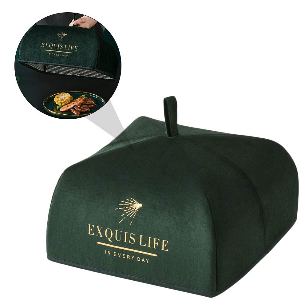 DOITOOL Insulated Food Cover for Picnics, BBQs & Outdoor Dining - Blackish Green | Keeps Meals Warm & Fresh | Perfect for Camping, Parties & Travel