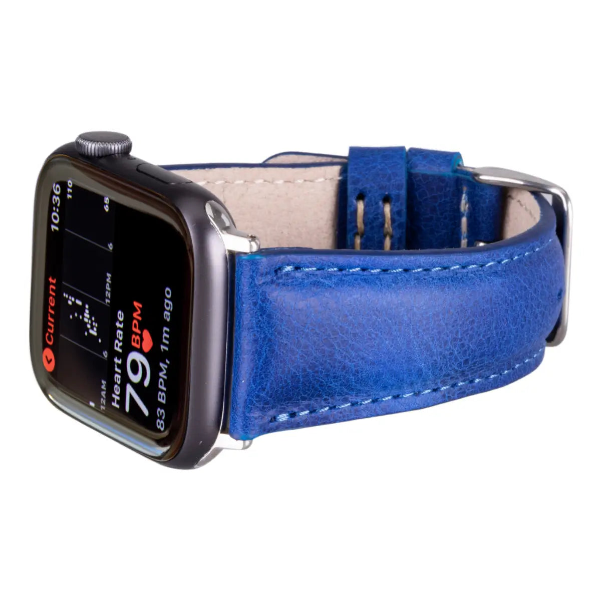Premium Blue Leather Apple Watch Band - Classic & Durable Strap for Men & Women - Perfect for Work, Gym & Everyday Wear