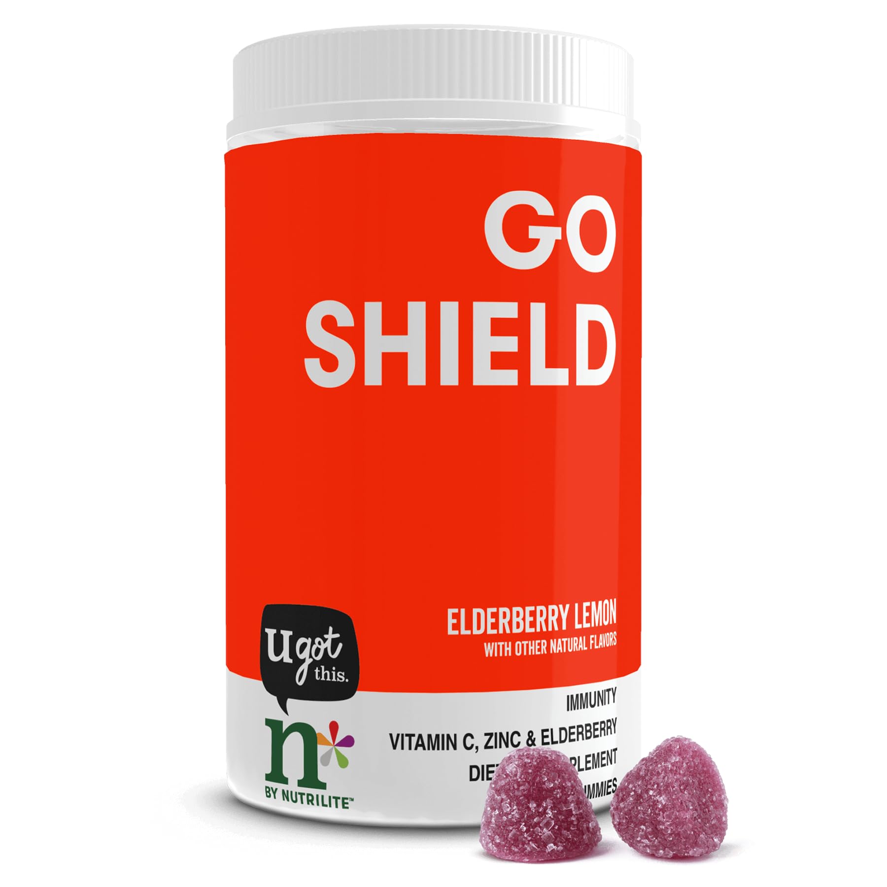 Nutrilite Go Shield Immunity Gummies - Immune Support Supplement with Vitamin C & Zinc for Adults & Kids - Boost Wellness at Home, Work & Travel