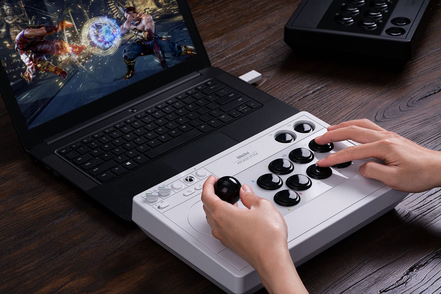 8Bitdo Wireless Arcade Stick for Xbox Series X|S, Xbox One & Windows 10 - Officially Licensed Fighting Game Controller with 3.5mm Audio Jack (White) | Perfect for Street Fighter, Tekken & Retro Arcade Gaming