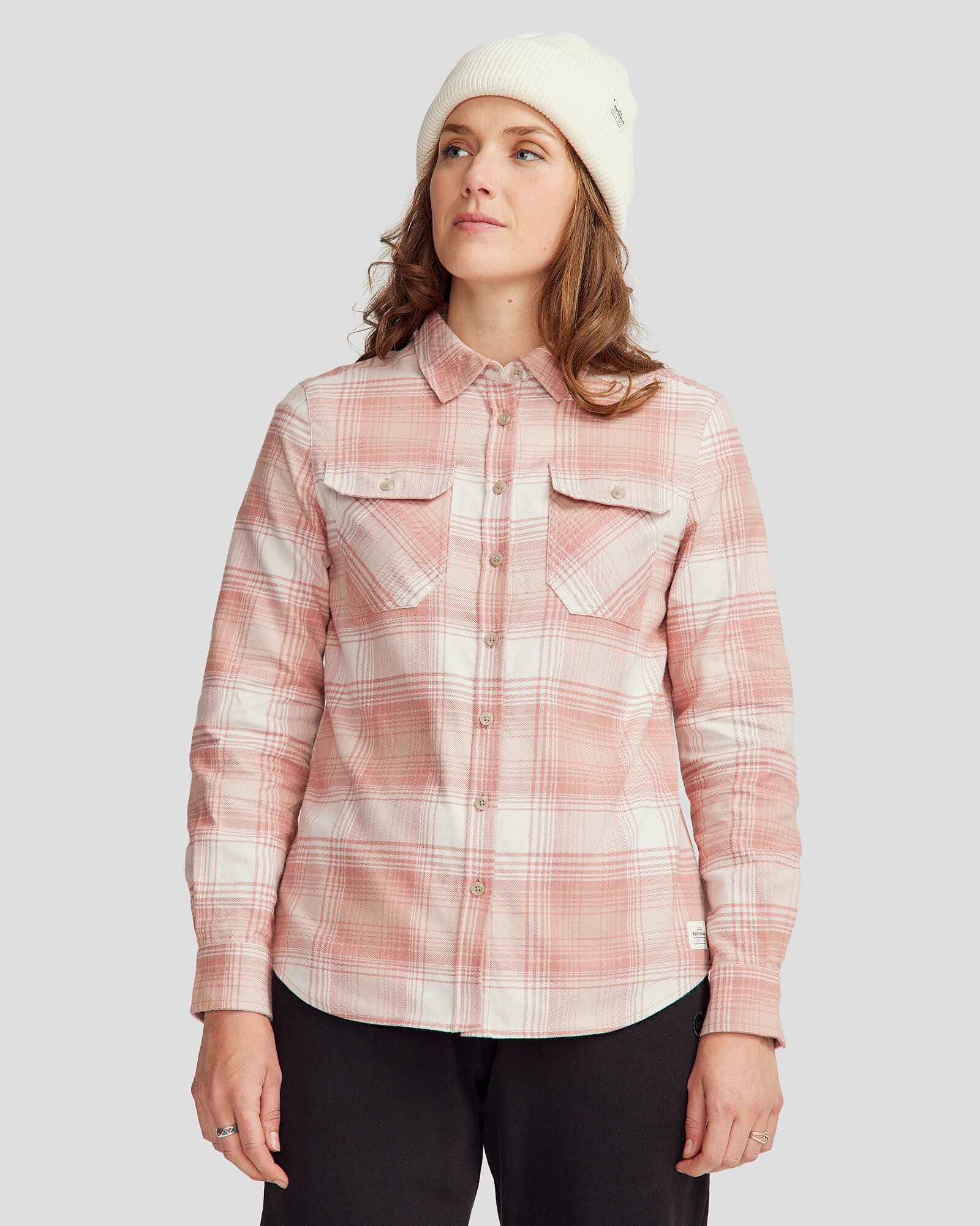Women's Carrillon HF Long Sleeve Shirt - Shadow Plaid Mineral - Casual Office Wear & Outdoor Activities