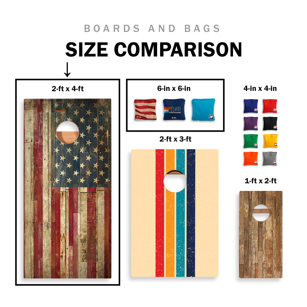 Premium ACA Logo Smooth Racer Star Cornhole Boards Set - Regulation Size for Backyard, Tailgate & Outdoor Party Games - Perfect for BBQ, Camping & Beach Fun