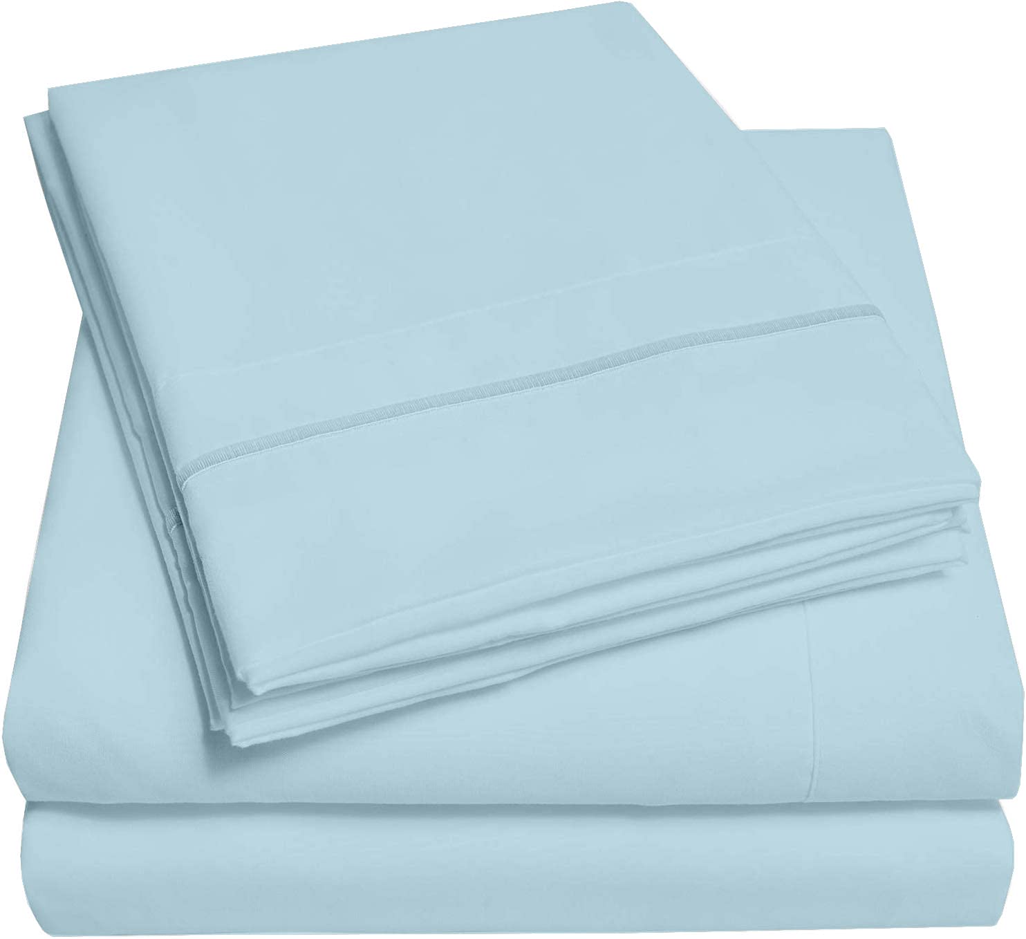 Queen Size Sheet Set - 4 Piece 1800 Thread Count Luxury Bed Sheets - Ultra Soft Brushed Microfiber, Deep Pocket, Wrinkle Free & Breathable - Light Blue - Perfect for Master Bedroom, Guest Room or Dorm