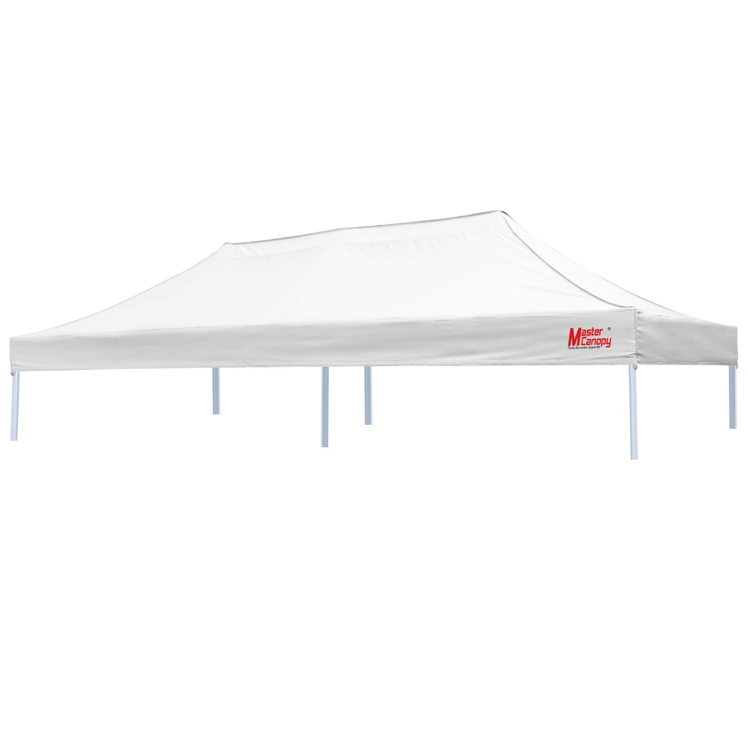 MASTERCANOPY 10x20 White Replacement Canopy Top for Pop Up Tents - Durable & Weatherproof for Outdoor Events, Camping, and Backyard Parties