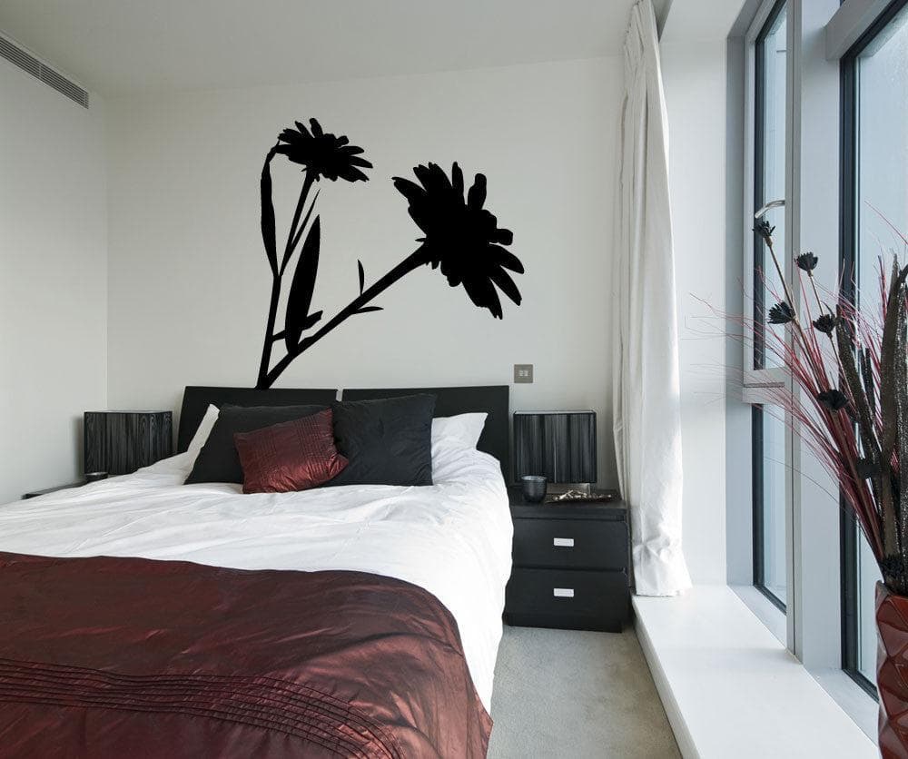 Floral Vinyl Wall Decal Stickers - Removable Home Decor for Bedroom, Living Room, Nursery | Peel and Stick DIY Wall Art