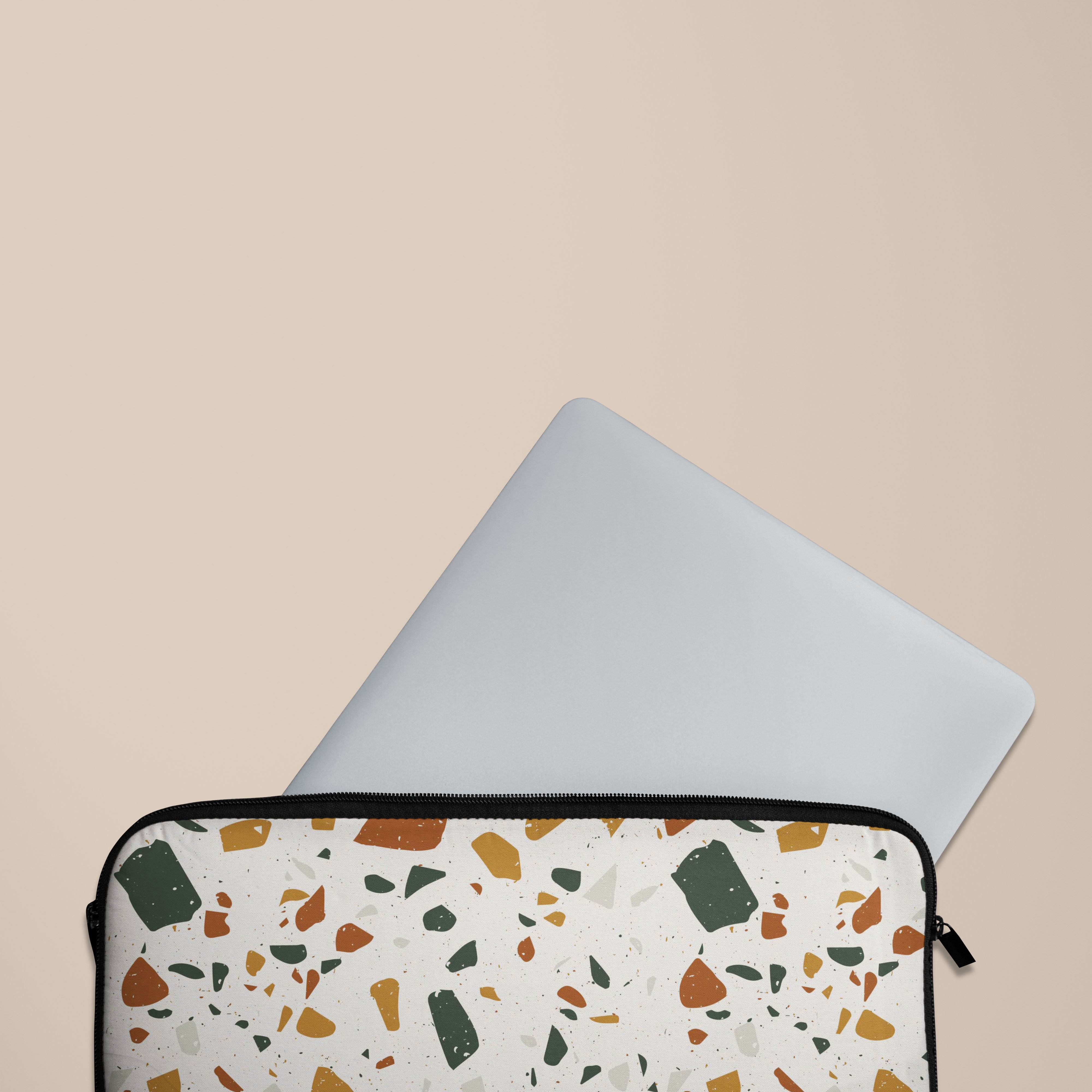 Stylish Terrazzo Pattern Laptop Sleeve Case - 13 Inch MacBook Air/Pro Protective Cover - Perfect for Work, Travel & School Accessories