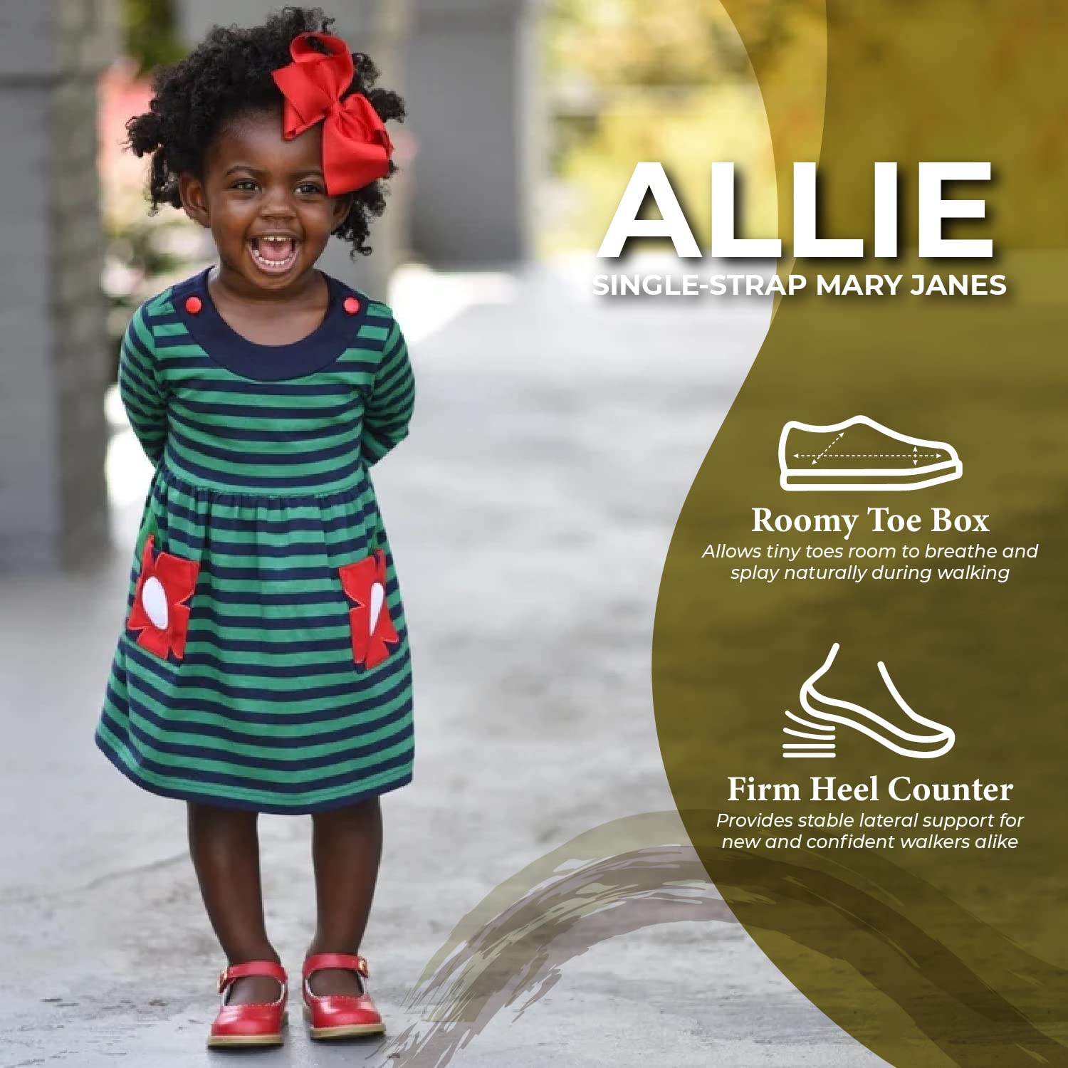 FOOTMATES Baby Girls Mary Jane Flats - Soft Leather Allie Shoes for Infant Toddler & Little Kids - Comfortable & Stylish School Dress Shoes for Girls - Perfect for Weddings, Parties & Everyday Wear
