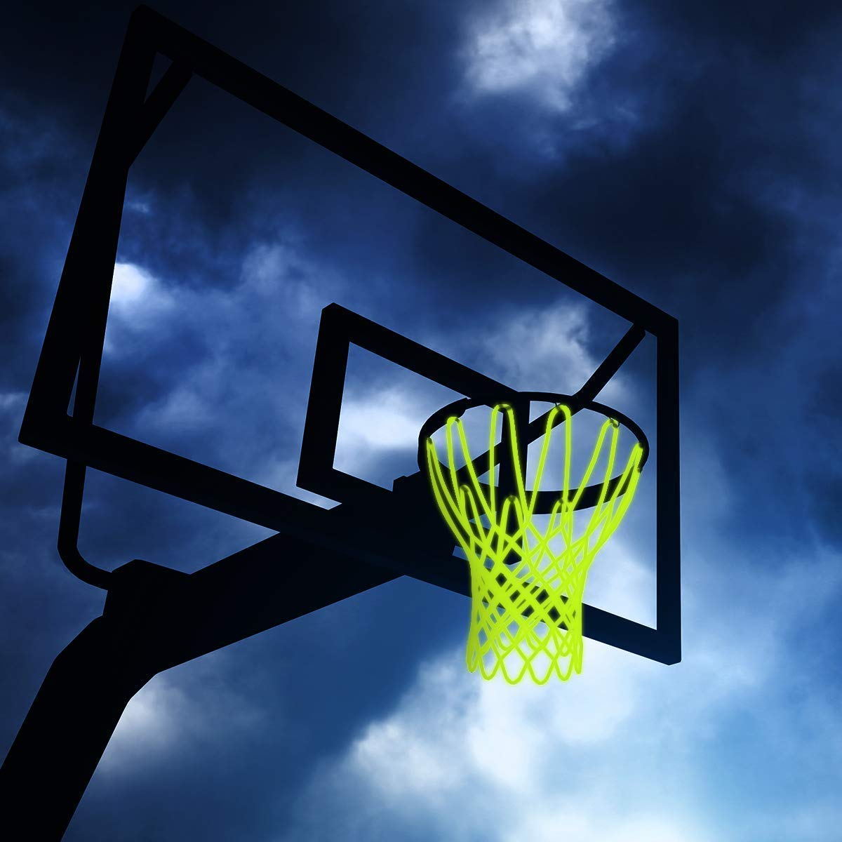 Premium Glowing Basketball Net - All-Weather, Anti-Whip for Indoor/Outdoor Courts | Night Play