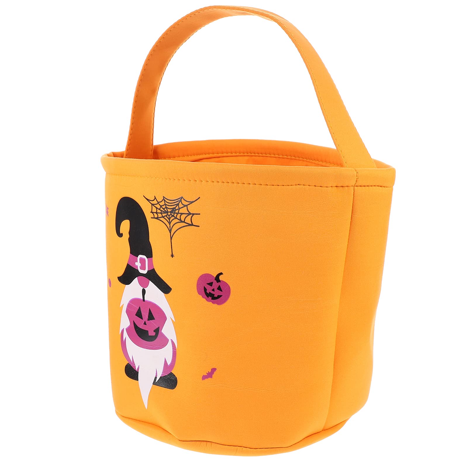 VORCOOL Halloween Candy Bucket with Handle - Pumpkin Shaped Trick or Treat Bag for Kids, Halloween Party Favors & Gift Box (Orange) - Perfect for Trick-or-Treating, Halloween Parties & Candy Collection