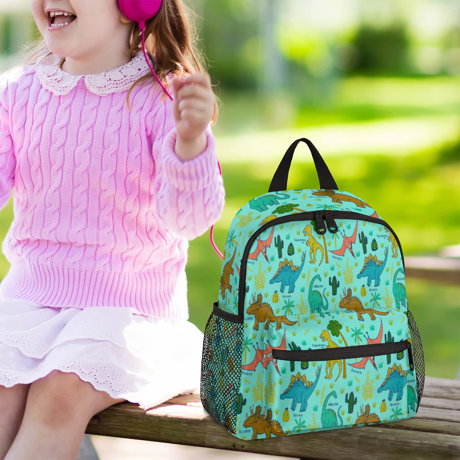 Pardick Cute Dinosaur Kids Backpack - Lightweight School Bag for Boys & Girls with Adjustable Chest Strap | Perfect for Kindergarten, Elementary School, Daycare & Travel | Dinosaur-Themed Toddler Backpack for Daily Use & Outdoor Adventures
