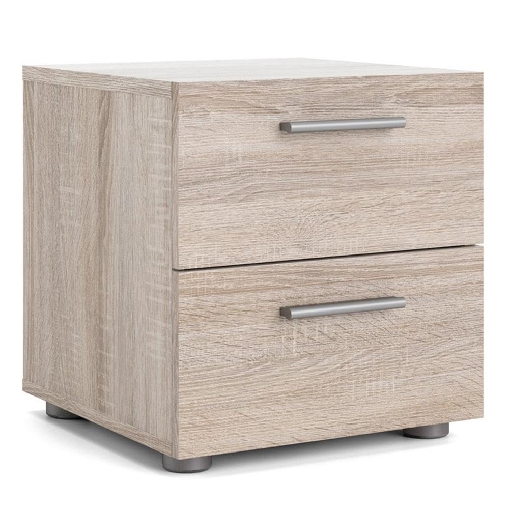 Home Square 4-Piece Bedroom Set with 8-Drawer Dresser, 4-Drawer Chest & Two 2-Drawer Nightstands in Truffle Finish - Complete Modern Bedroom Furniture for Master Suite, Guest Room or Apartment