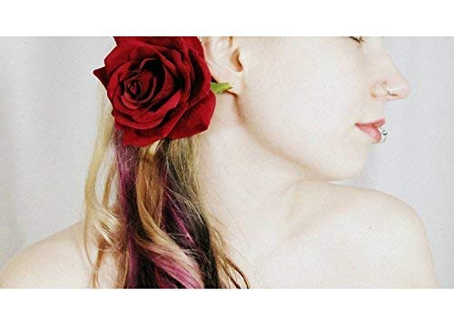 ZALYA 2 Pack Red Rose Flower Hair Clips for Women & Girls - Elegant Hair Accessories for Weddings, Parties & Everyday Wear
