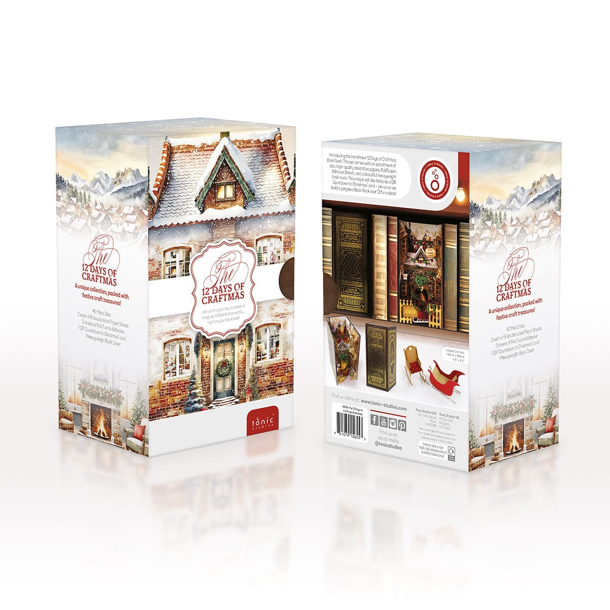 Mystic and Festive Book Nook Sets DB195 - DIY Miniature Bookshelf Decor for Home, Office & Gifts - Perfect for Book Lovers, Christmas Decor & Cozy Reading Nooks