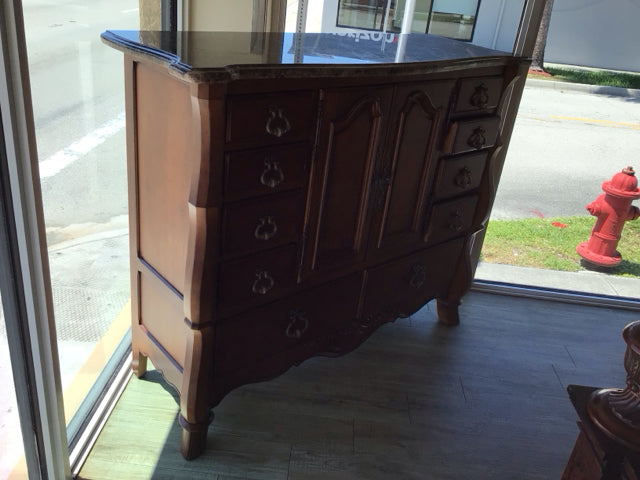 Century Furniture Stone Top High Boy Dresser - Elegant Wooden Dresser with Marble Surface for Bedroom Storage & Organization | Perfect for Master Bedroom, Guest Room & Closet Organization