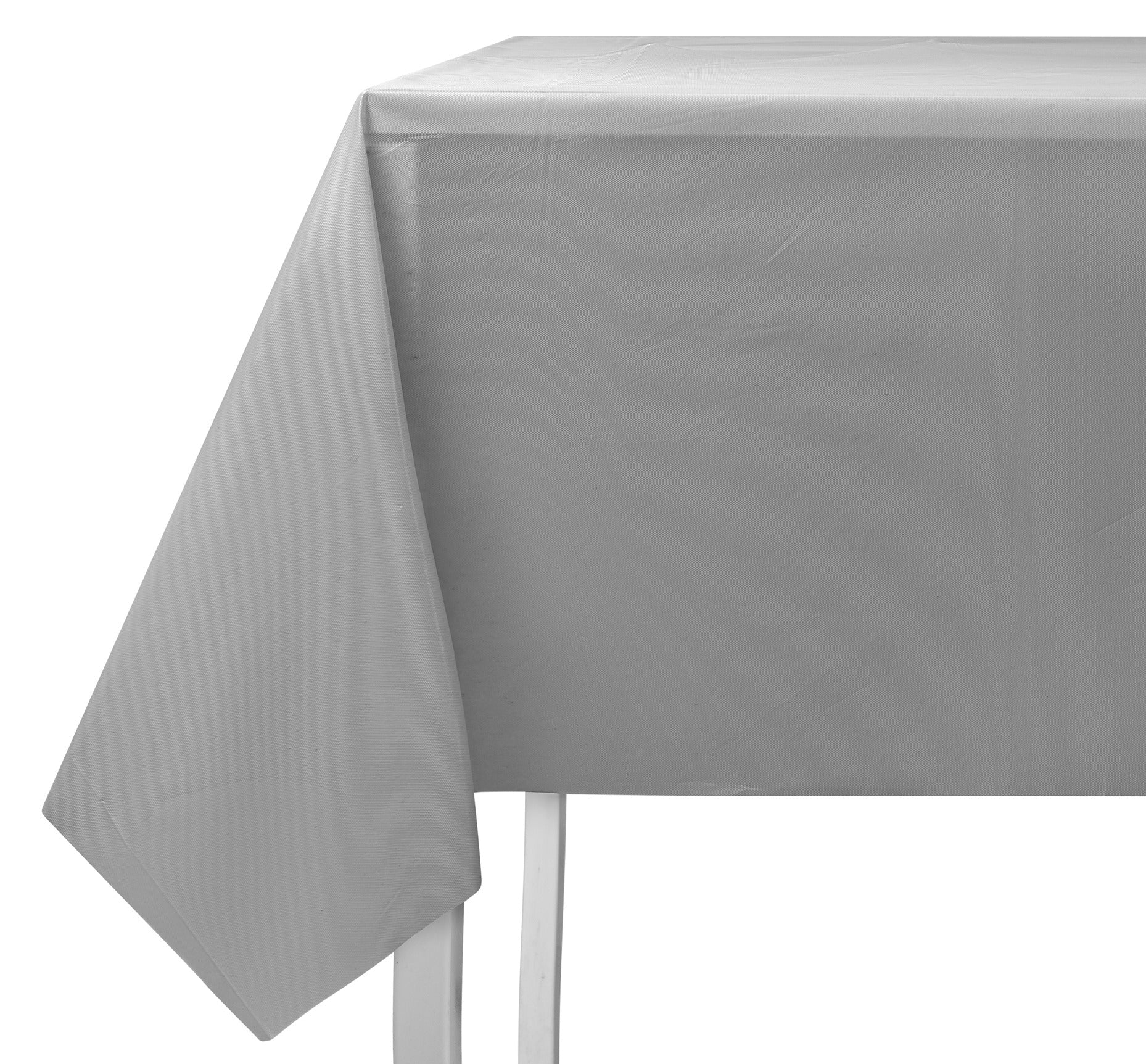 Silver Plastic Tablecloth 54
