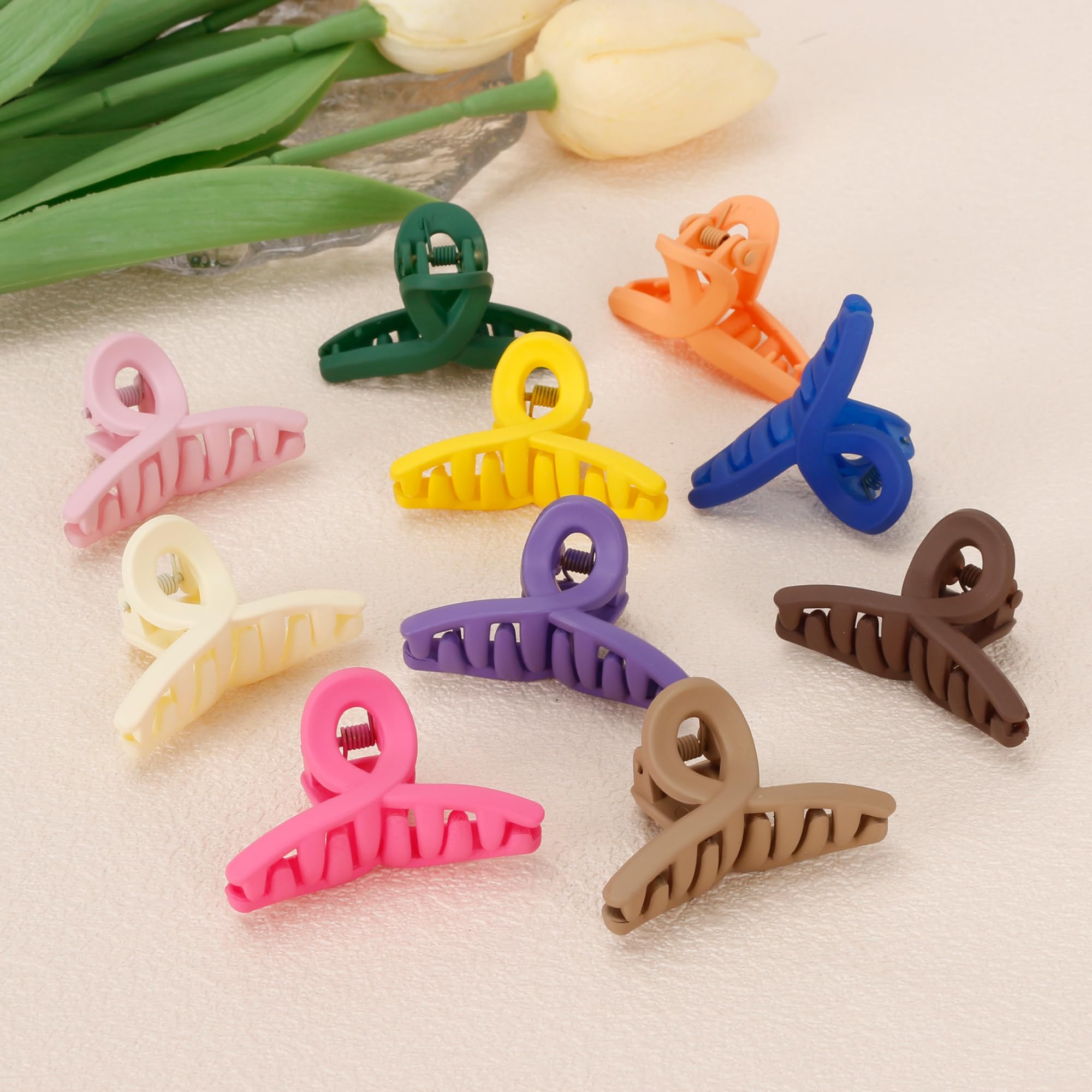 Mini Hair Claw Clips for Women & Girls - Small Colorful Butterfly Hair Clips Set of 10 - Perfect for School, Work, and Everyday Hairstyles