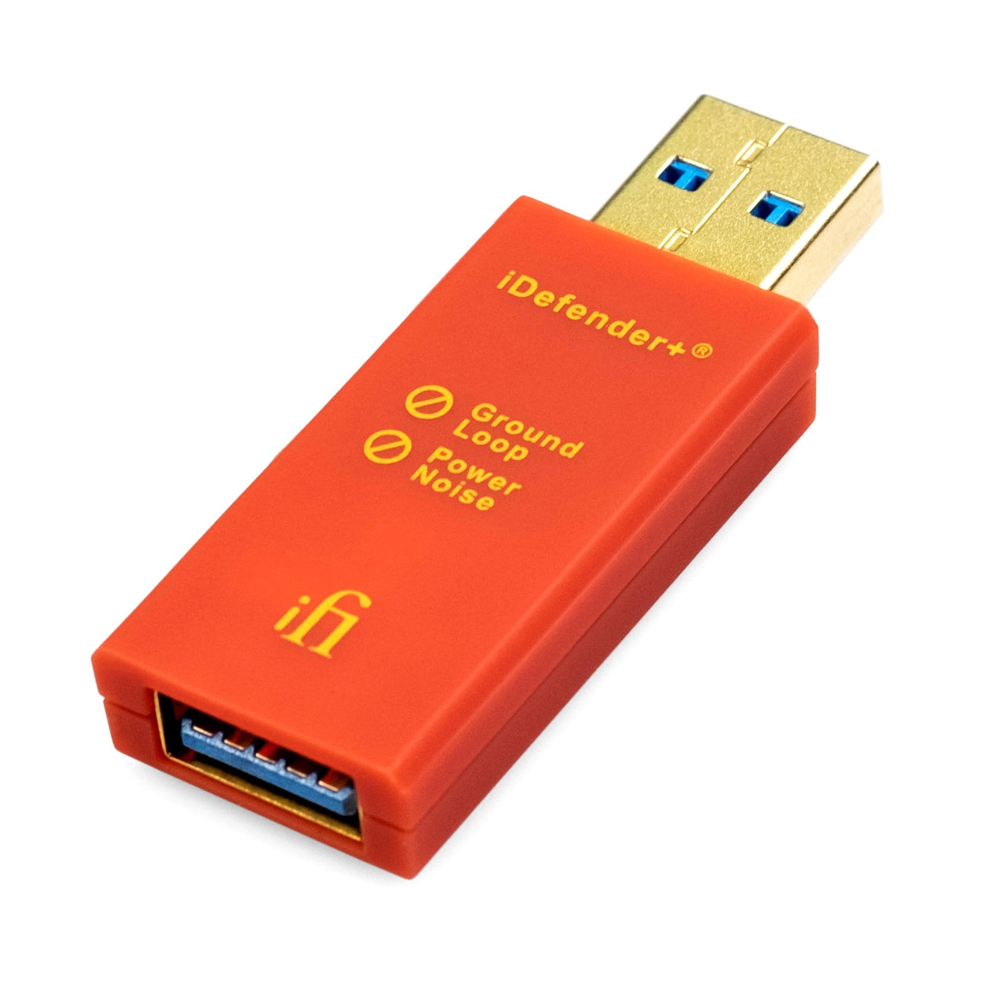 iFi Audio iDefender+ USB Ground Loop Noise Isolator - Eliminate Hum & Buzz for Clean Audio in Home Studios, DJ Setups & PC Recording Systems