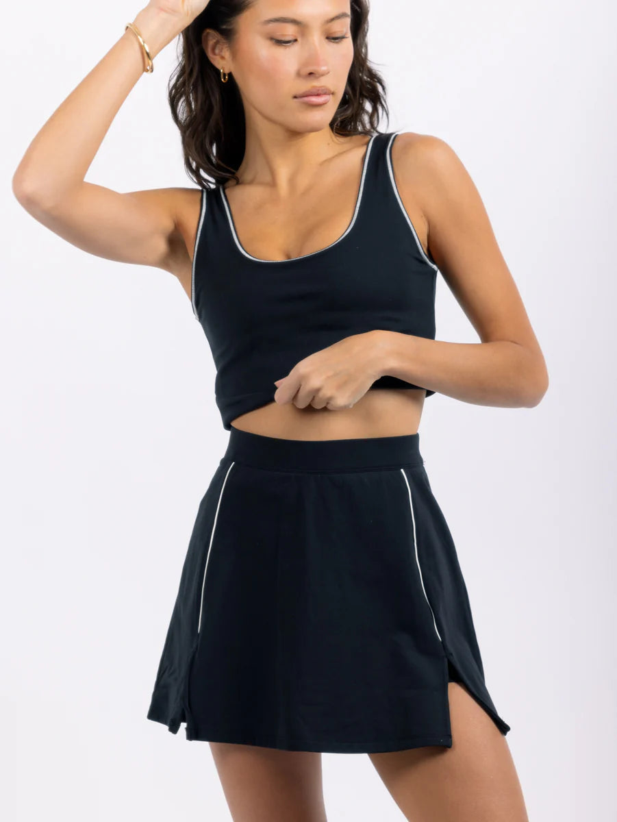 Fore Te Lola Skort Black - Women's Athletic Skirt Shorts Hybrid for Running, Tennis & Yoga | Comfortable & Stylish Activewear