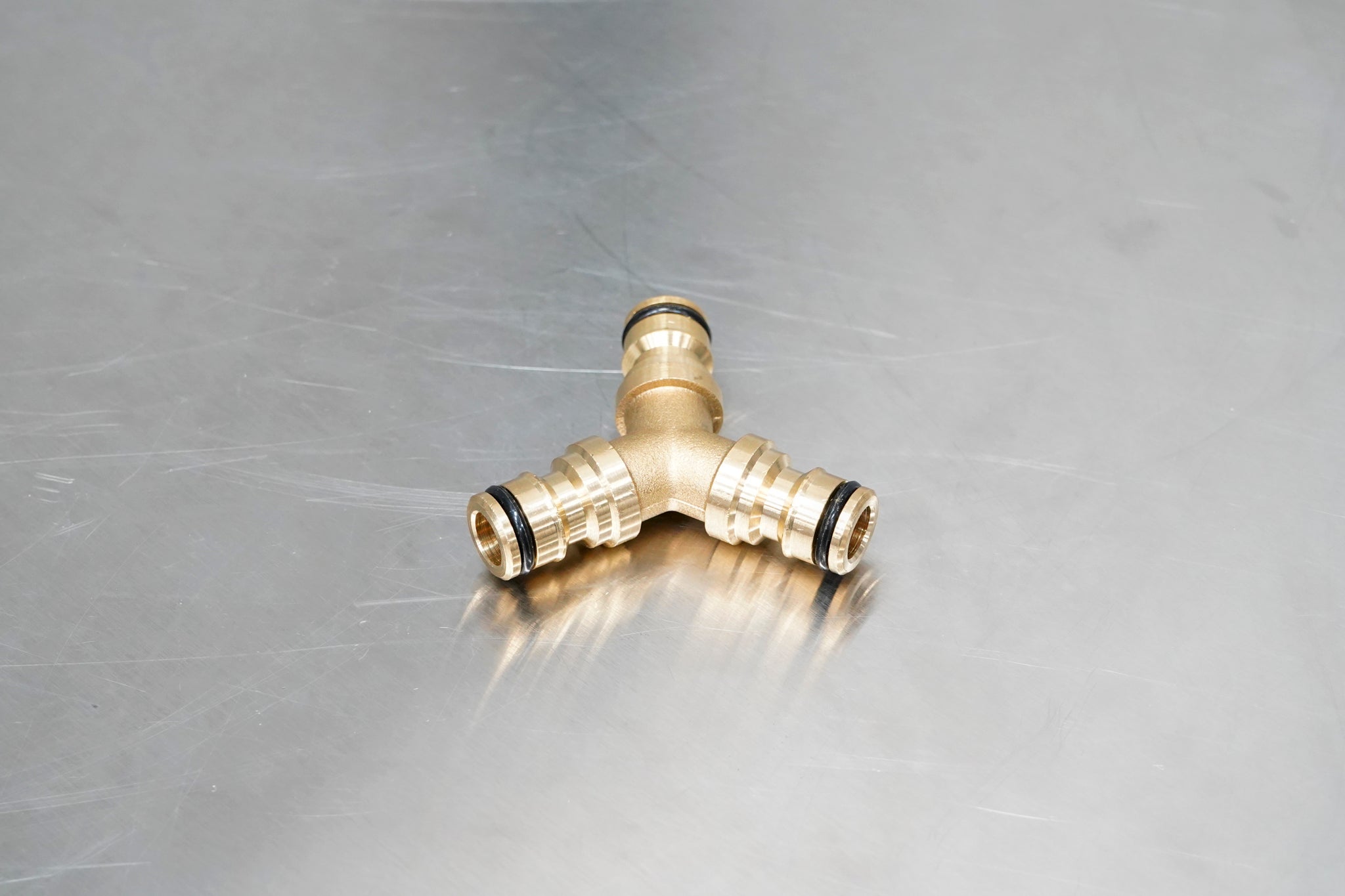 Prevost Garden Hose Plug Y Union - Heavy Duty Brass Water Hose Splitter for Outdoor Faucet, Irrigation & Lawn Care - Perfect for Gardening, Car Washing & Watering Systems