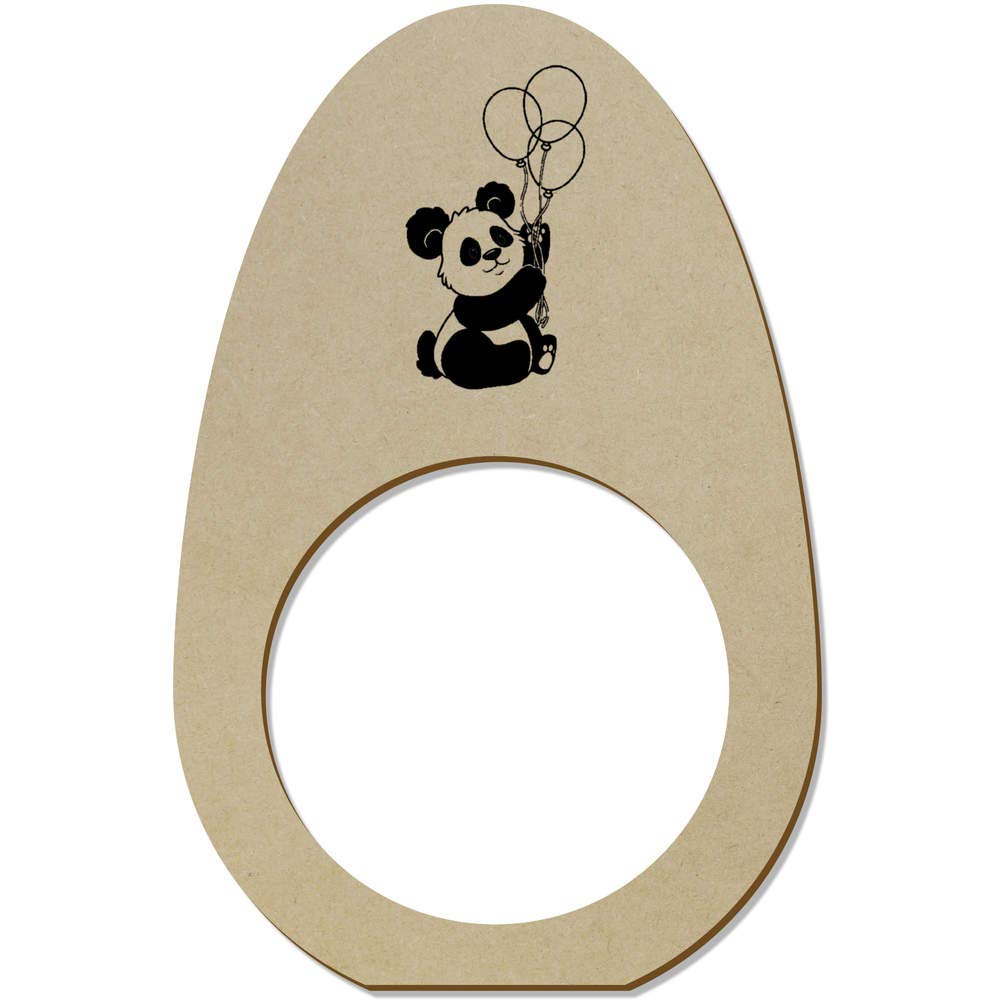 5-Pack Wooden Panda Napkin Rings - Elegant Tableware for Parties, Weddings & Home Decor (NR00033366) - Perfect for Holiday Dinners, Baby Showers & Themed Events