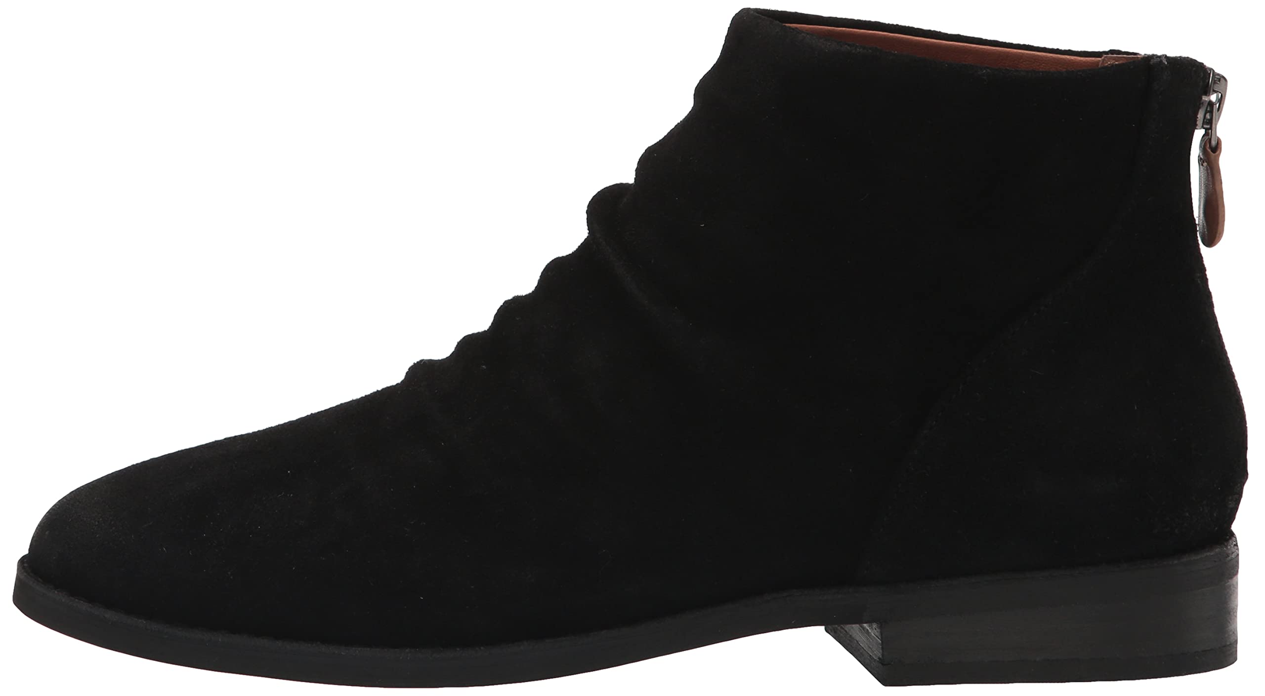 Gentle Souls by Kenneth Cole Women's Emma Zip Ankle Boots - Black Leather Casual Shoes Size 5 | Comfortable & Stylish for Work, Travel & Everyday Wear