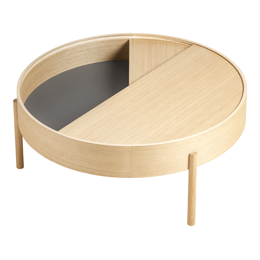 Modern Arc Coffee Table - Mid-Century Style Wooden Living Room Furniture for Home Decor | Perfect for Small Spaces, Apartments & Lounge Areas