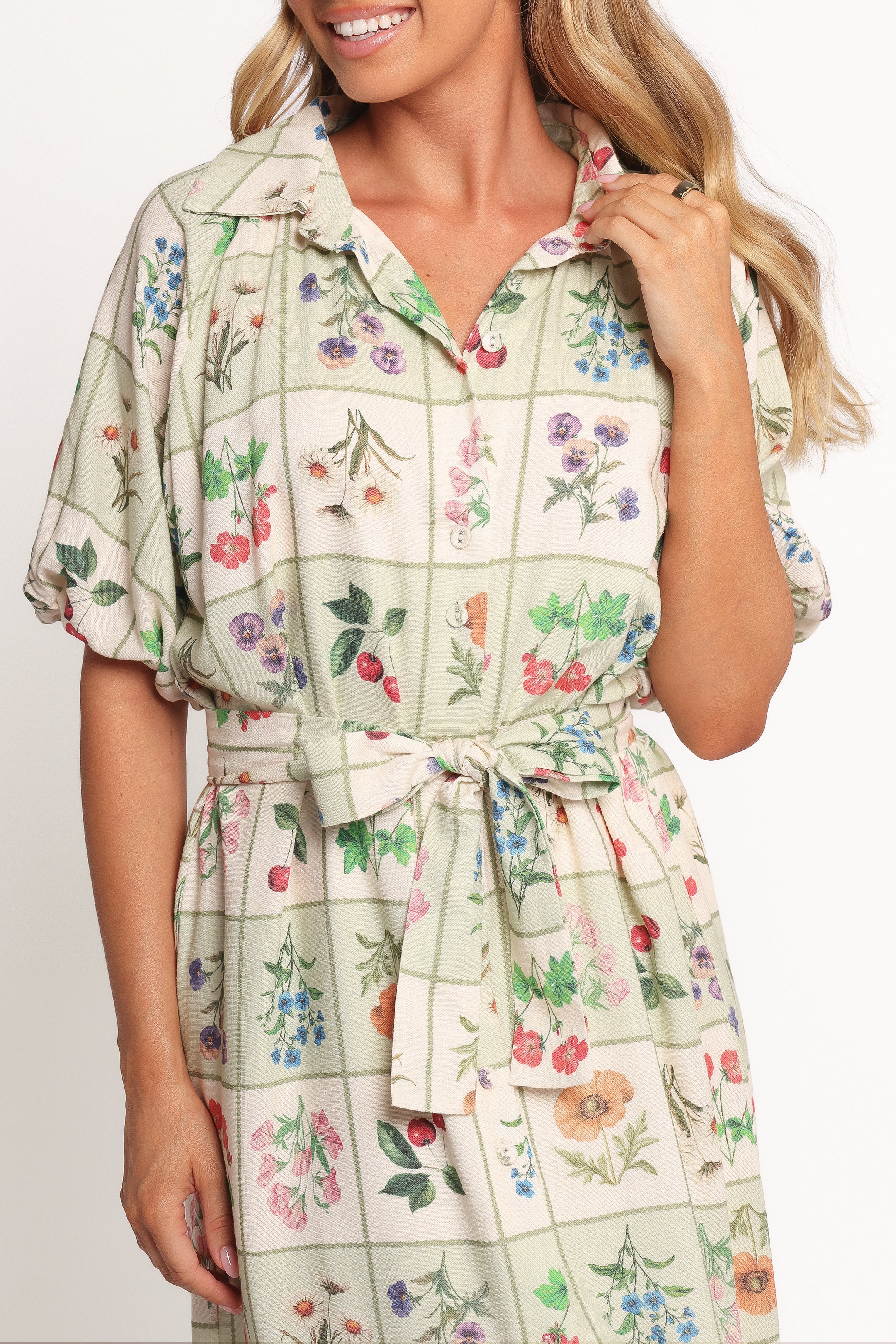 James Button Through Maxi Dress - Floral Print Summer Dress for Women | Perfect for Beach, Vacation & Flower Market Outings