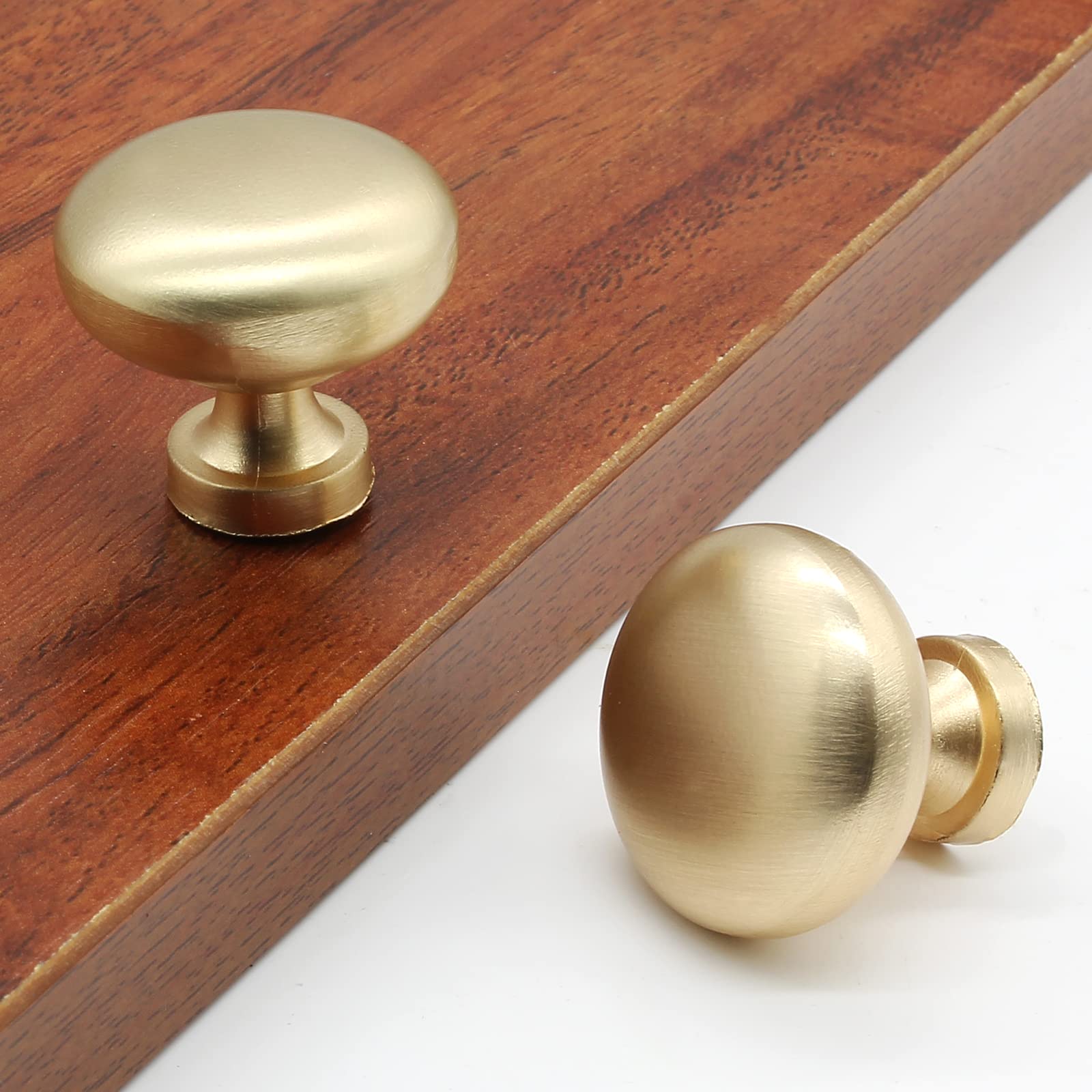 5 Pack Gold Cabinet Knobs - Round Kitchen & Bathroom Drawer Handles - Elegant Hardware for Cabinets, Closets & Dressers (Perfect for Home Renovation & Furniture Upgrade)