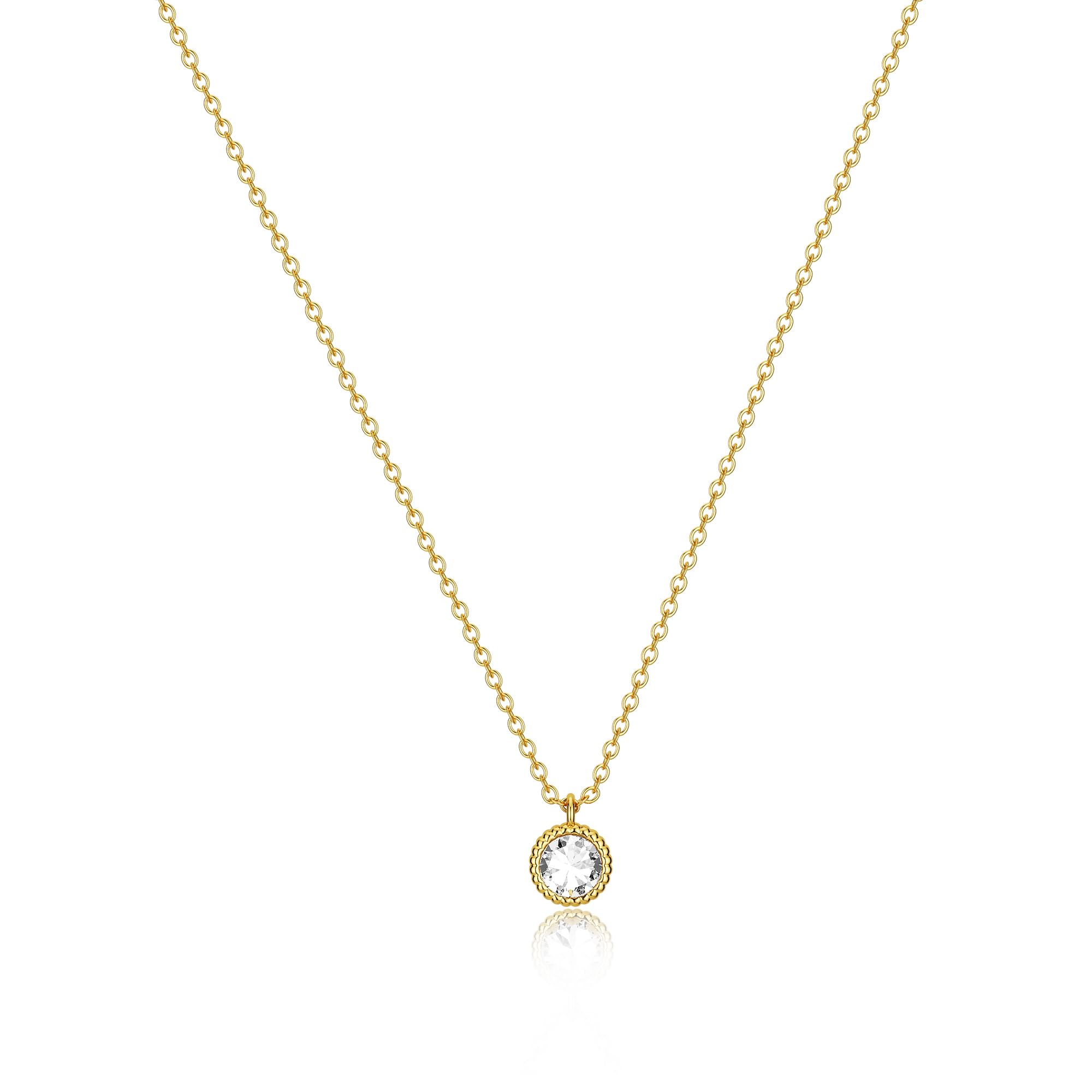 Tewiky 14K Gold Plated Diamond Pendant Necklace for Women - Dainty Layered Cuban Chain Choker, Stackable Paperclip Necklace Jewelry Gift (Perfect for Date Night, Anniversary & Everyday Elegance)
