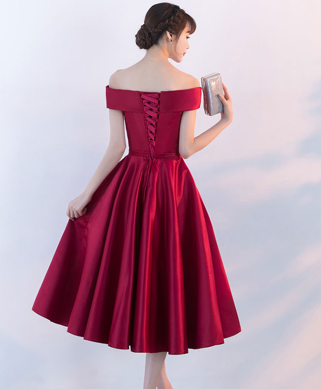 Elegant Burgundy V-Neck Short Prom Dress | Homecoming Party Dress for Women | Perfect for Dances, Formals & Special Occasions