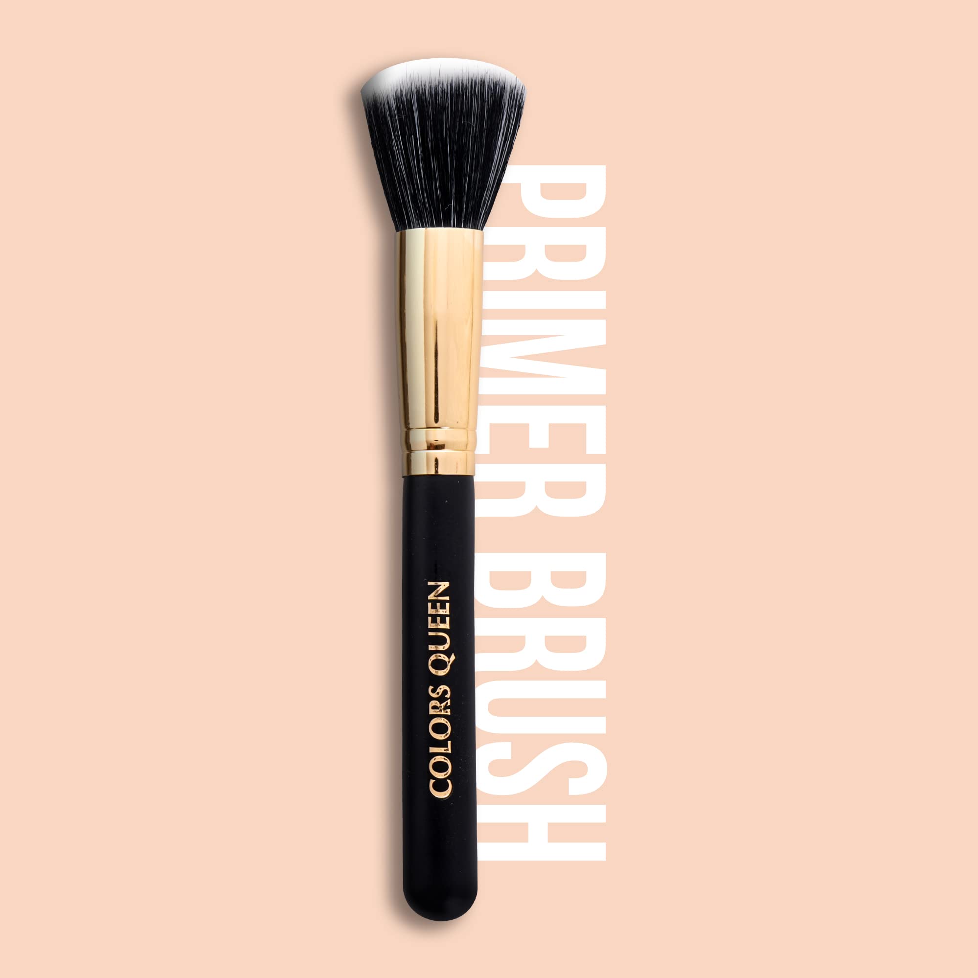 Colors Queen Soft Bristle Primer Brush - Professional Makeup Brush for Smooth Foundation Application | Face Primer Blending Brush | Perfect for Daily Makeup Routine & Professional Makeup Artists