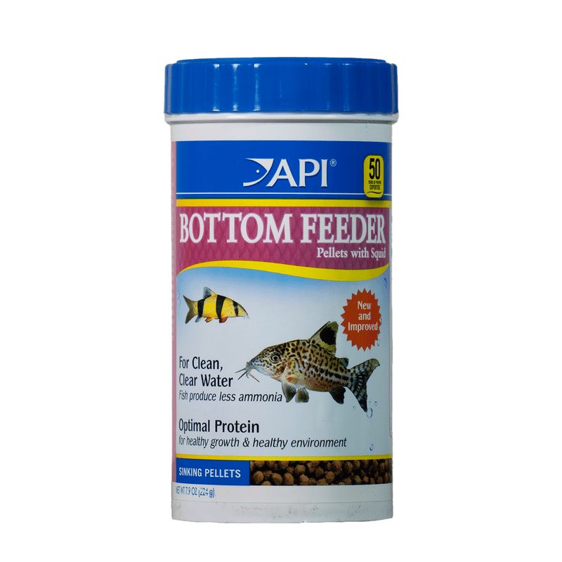 Premium API Bottom Feeder Pellets with Squid - High Protein Fish Food for Catfish, Loaches & Bottom Dwellers - Ideal for Freshwater Aquariums & Fish Tanks